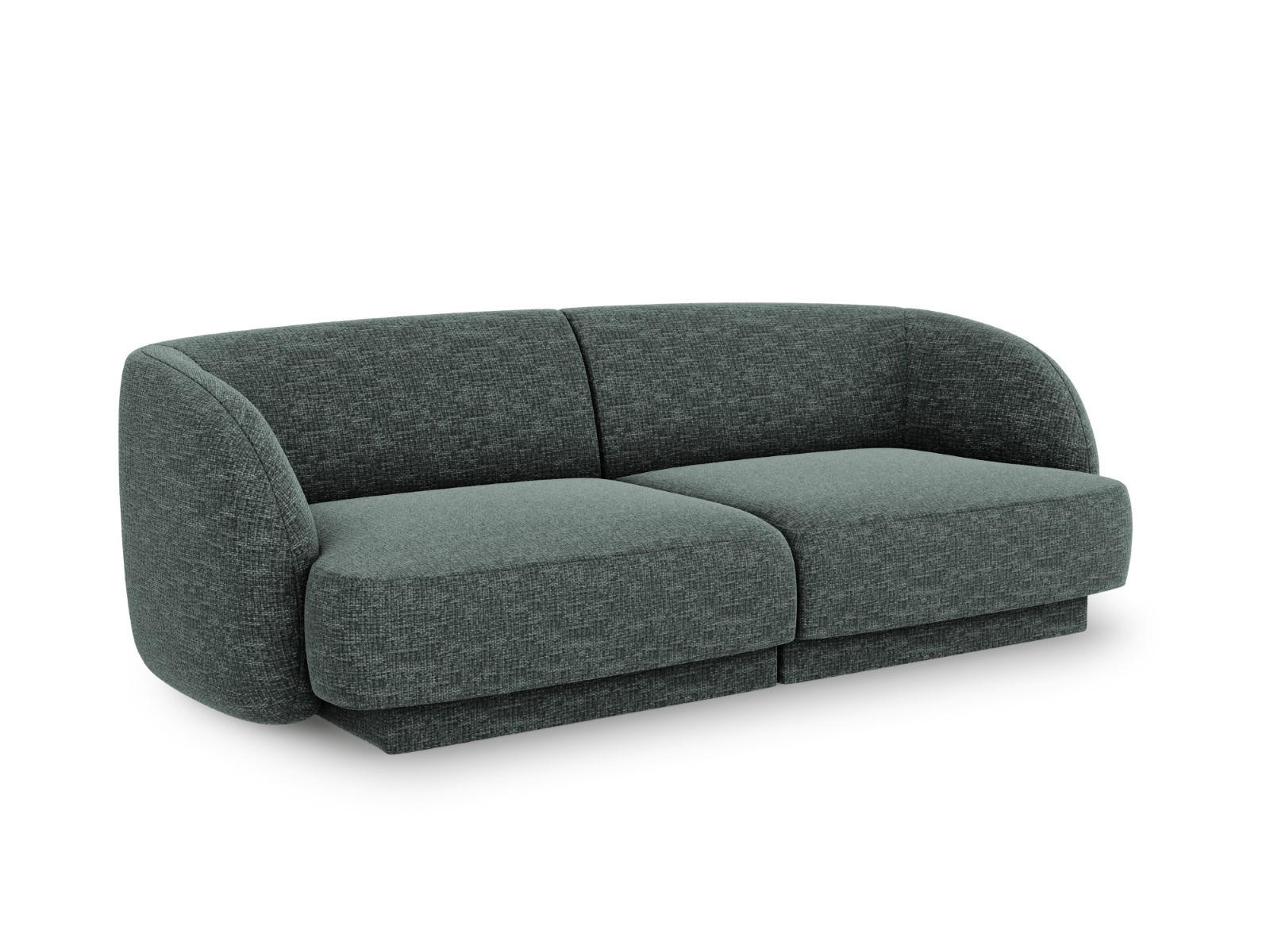 SOFA Miley aus Chenille-Stoff petrol 2 Sitzplätze - Petrol, Textil (90/70/180cm) - Micadoni