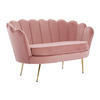 MUSCHELSOFA 2-Sitzer - Samt - Rosa - DANDELION - Pink, Textil (124/78/73cm) - Pascal Morabito