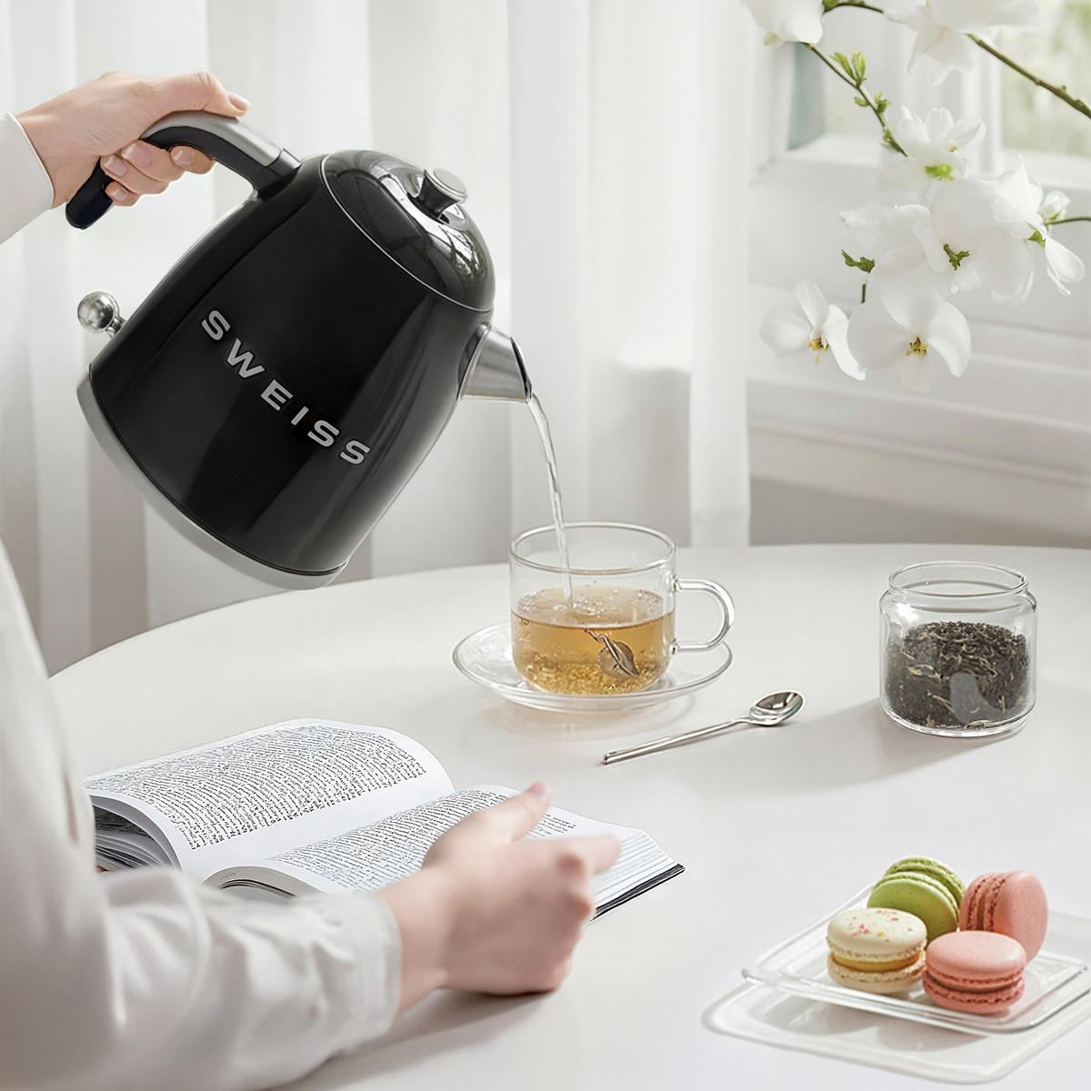 WASSERKOCHER KTS9 Schwarz, Vintage - Schwarz, Metall (16/24/22cm) - SWEISS