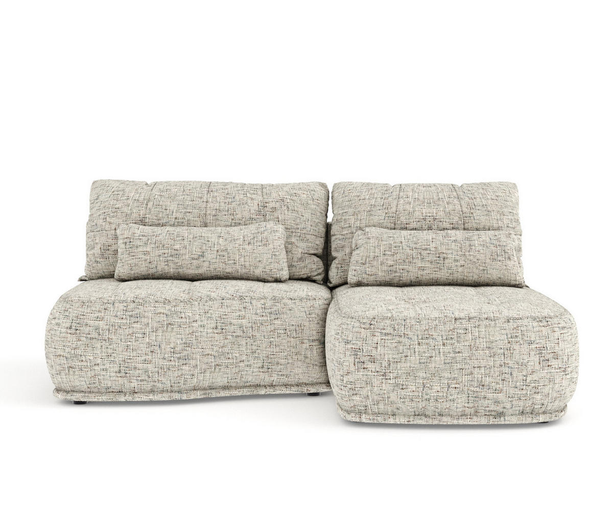 ECKSOFA MIT SCHLAFFUNKTION Batu Beige Webstoff - Hellbraun/Beige, Holz/Holzwerkstoff (223/158cm) - Maison de Reve