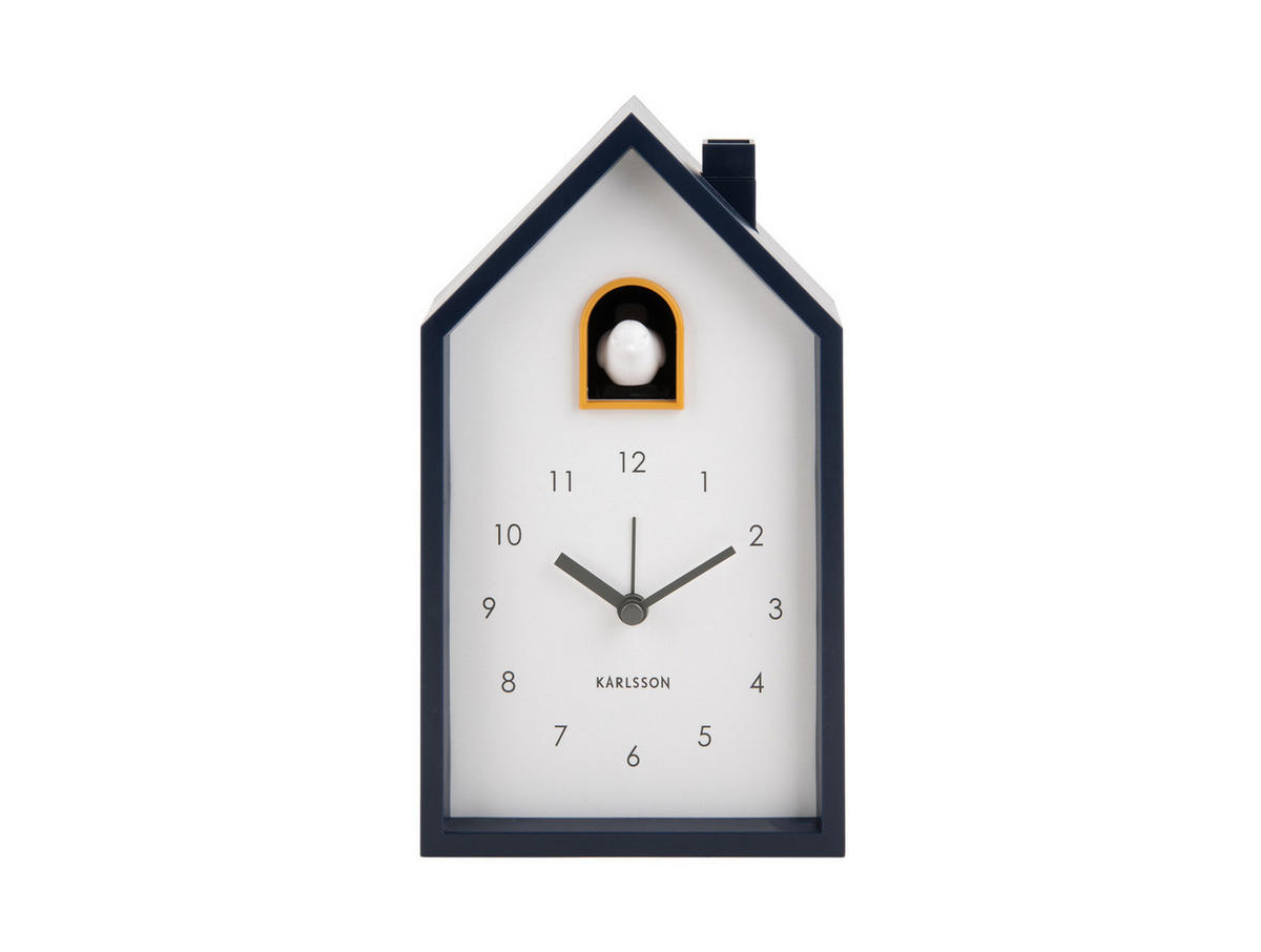 WECKER Modern Cuckoo 12/12/20 cm - Blau, Kunststoff (12/20/12cm) - Karlsson