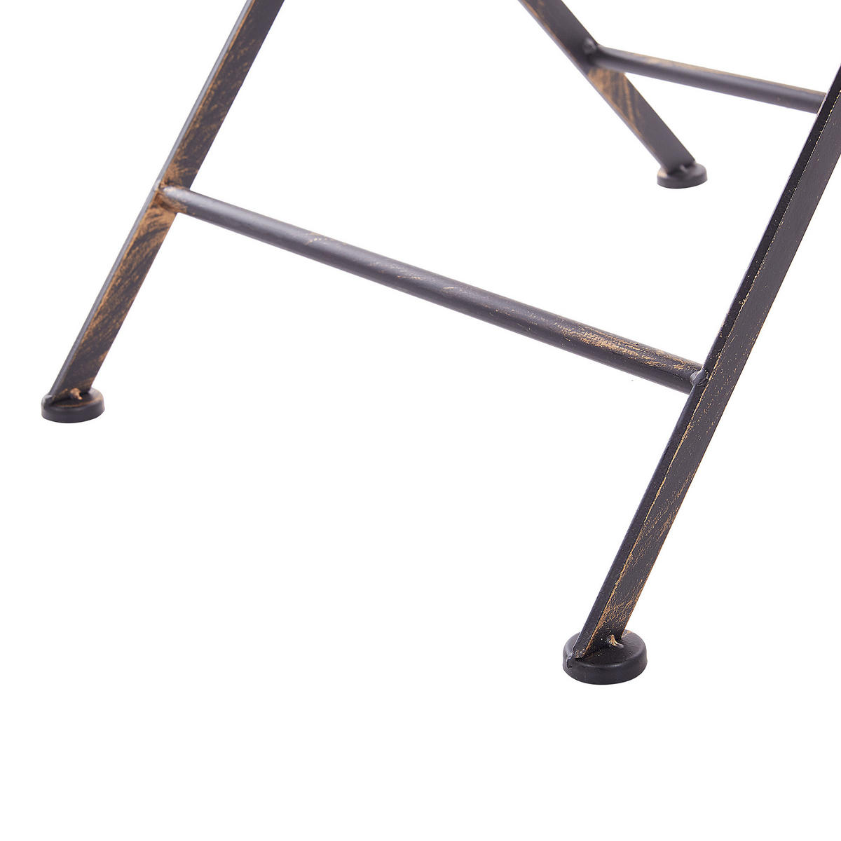 GARTENTISCH 70/70 cm Metall Schwarz Bormio - Goldfarben/Schwarz, Metall (70/74/70cm) - Beliani