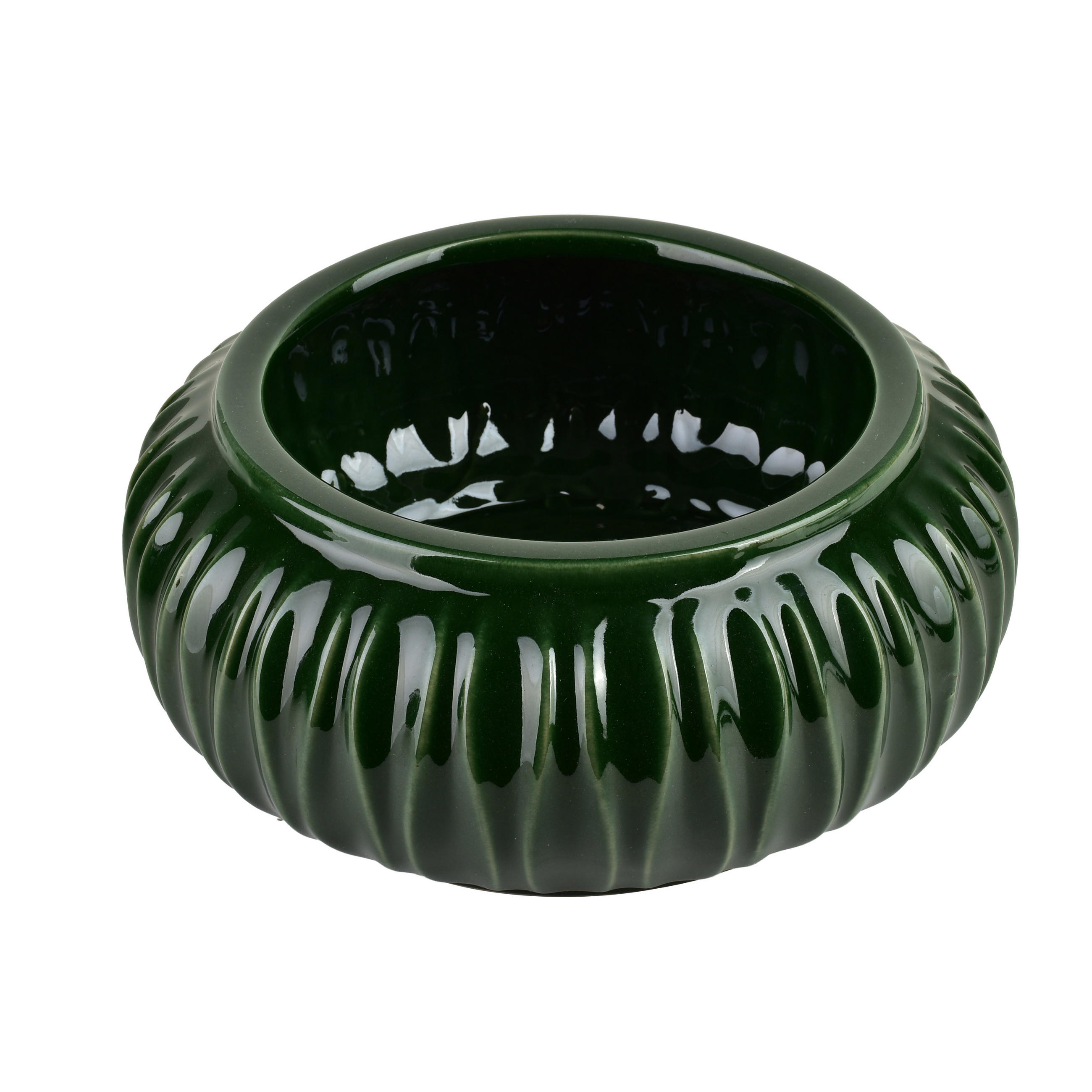 VASE MANON Dunkelgrün Keramik - Grün, Keramik (12cm) - Mondex