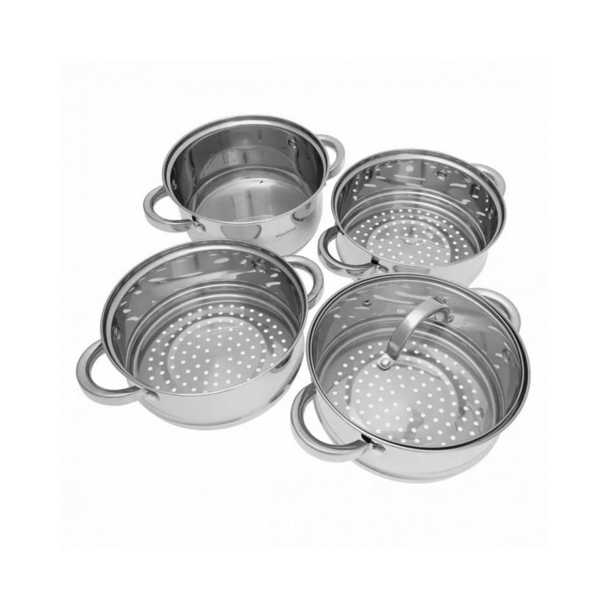 TOPF Silber 20/20/10 cm KB7140 - Silberfarben, Metall (20cm) - Klausberg 