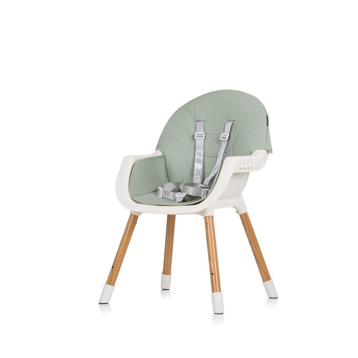 HOCHSTUHL Rio 2 in 1 grün Kinderstuhl rutschfeste Beine 5-Punkt-Gurt - Grün, Metall (61/84/51cm) - Chipolino
