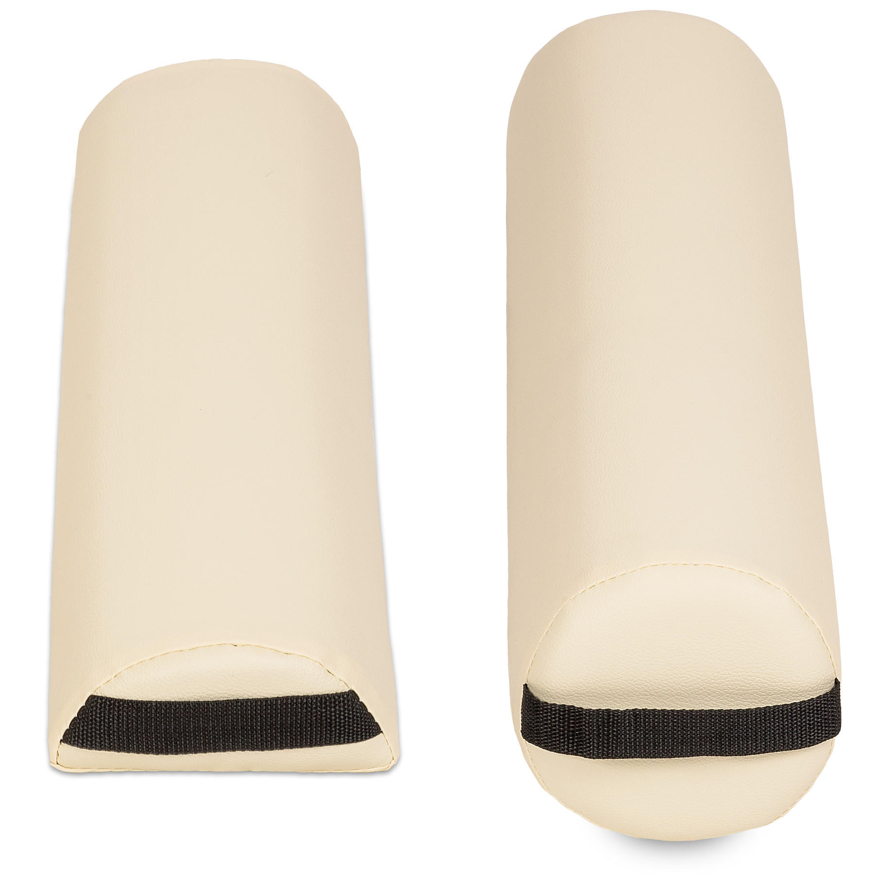 LAGERUNGSROLLEN-SET ,inklusive Tragegriffe und Reißverschluss,beige - Beige, Leder (8/64cm) - tectake