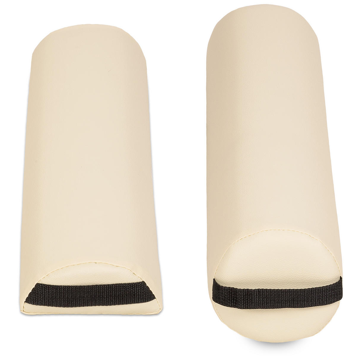 LAGERUNGSROLLEN-SET ,inklusive Tragegriffe und Reißverschluss,beige - Beige, Leder (8/64cm) - tectake