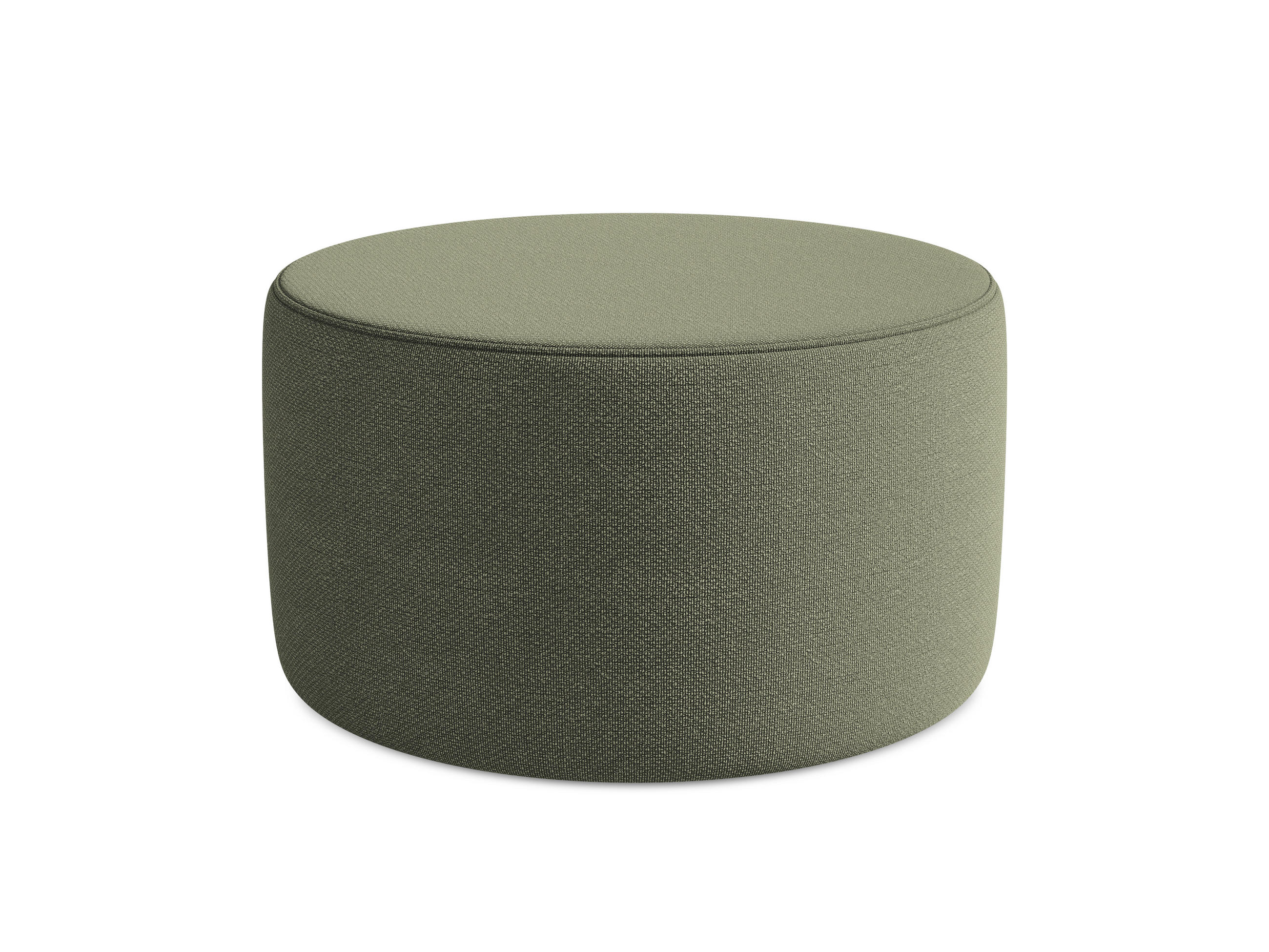 POUF Bouclé Stoff Grün - Blau/Schwarz, Kunststoff/Textil (81/46/81cm) - Makamii