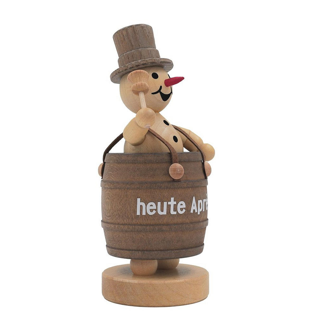 HOLZFIGUR Schneemann Apres Ski 12 cm - Multicolor, Holz (5/12/0.1cm)