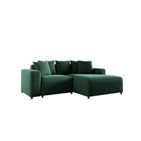 ECKSOFA Megan Xs In Salvador - Dunkelgrün, Holzwerkstoff/Textil (240/165cm) - Fun Möbel