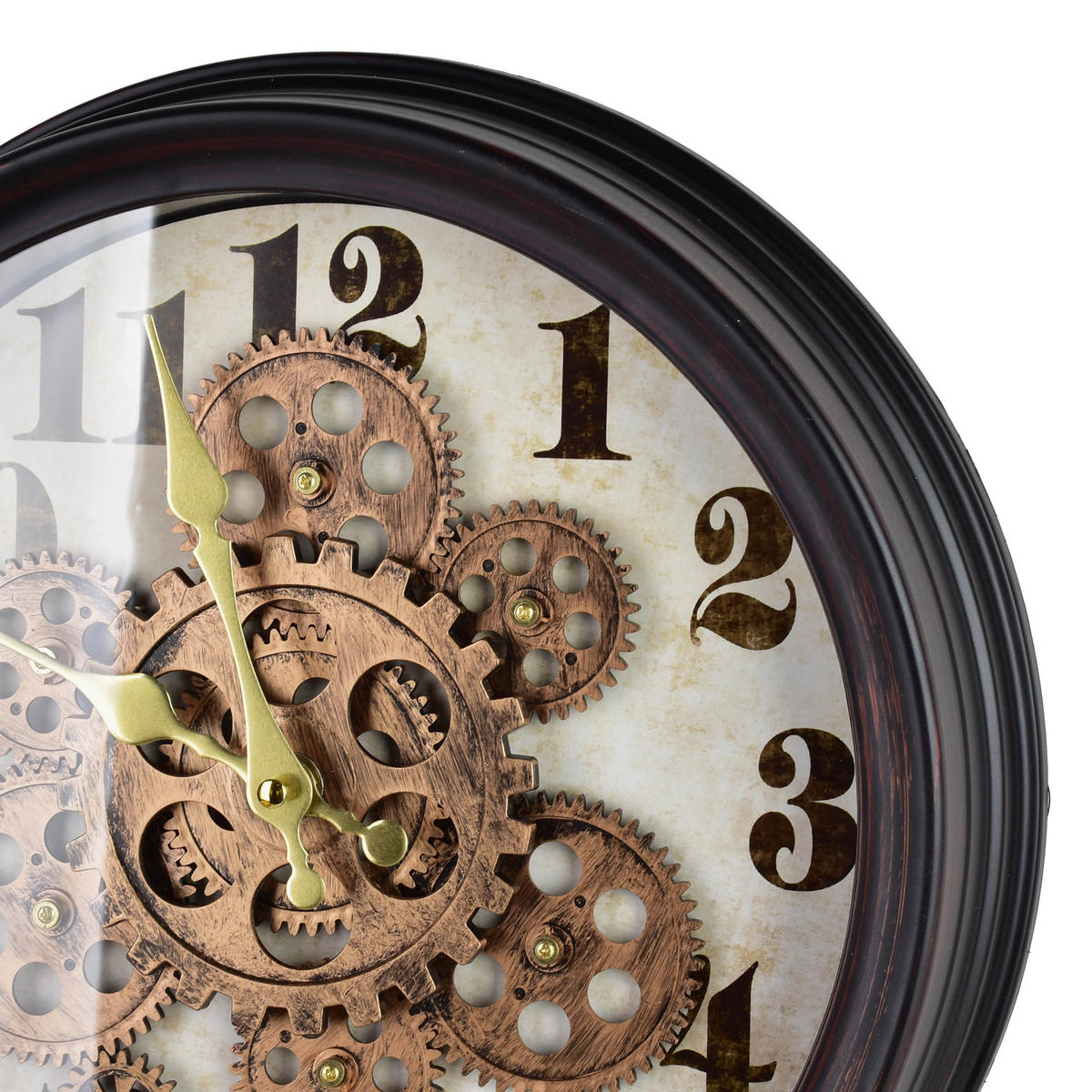 WANDUHR Ramsey Schwarz 35/7/35 cm Kunstoff - Schwarz, Kunststoff (35/35/7cm) - Mondex