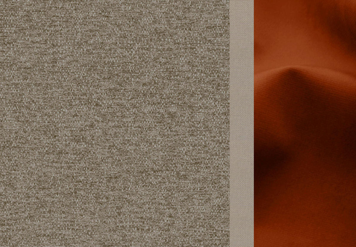 ECKSOFA WINTER 4-Sitzer, taupe - Taupe/Schwarz, Holzwerkstoff/Textil (158/269cm) - Courtois Laville