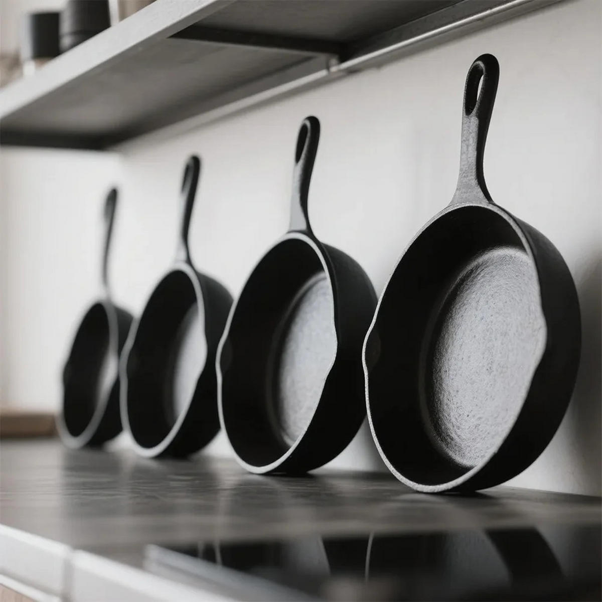 PFANNENSET CLASSIC Schwarz 4-teilig - Schwarz, Metall - Beaface
