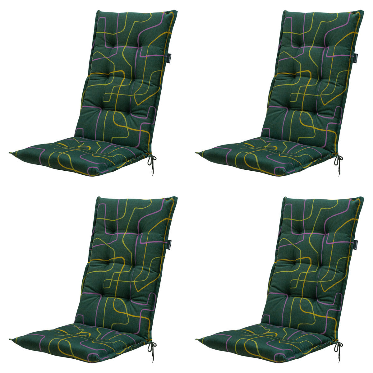 GARTENSTUHLKISSEN Joah 123/50 cm 4er-Set - Grün, Textil (50/7/123cm) - Madison