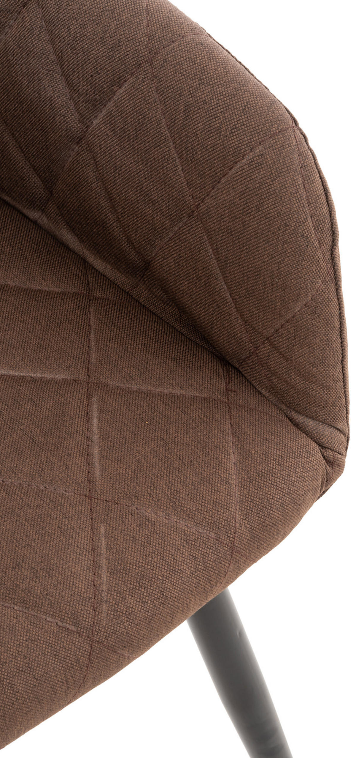 ESSZIMMERSTUHL Shyva Stoff, Gestell Metall matt Schwarz Braun - Schwarz/Braun, Textil/Metall (47/84/44cm) - TPFLiving