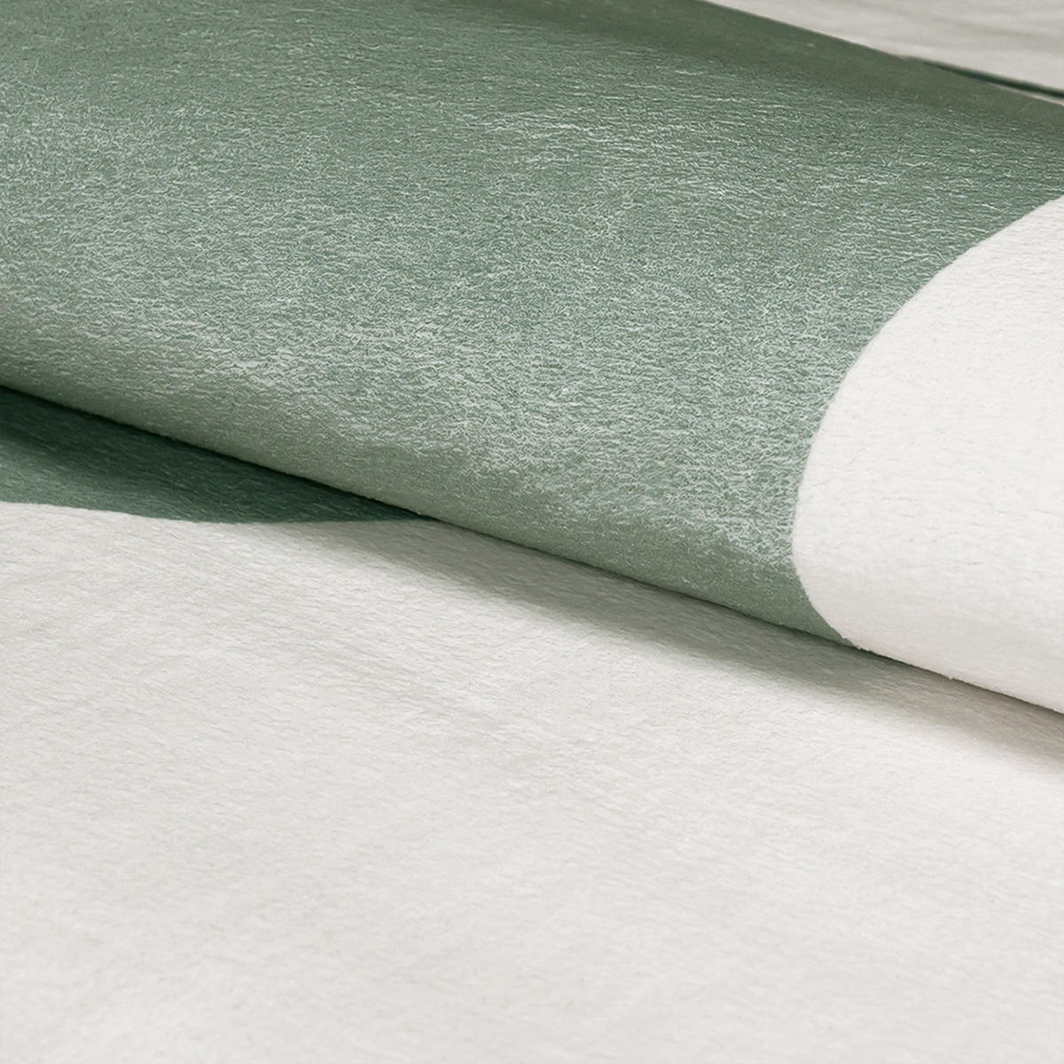 TEPPICH Bova Certo Mazovia Unregelmäßige Form 120x160cm Weiß Grün Abstrakt Kurzflor - Weiß, Textil (120/160cm) - Mazovia
