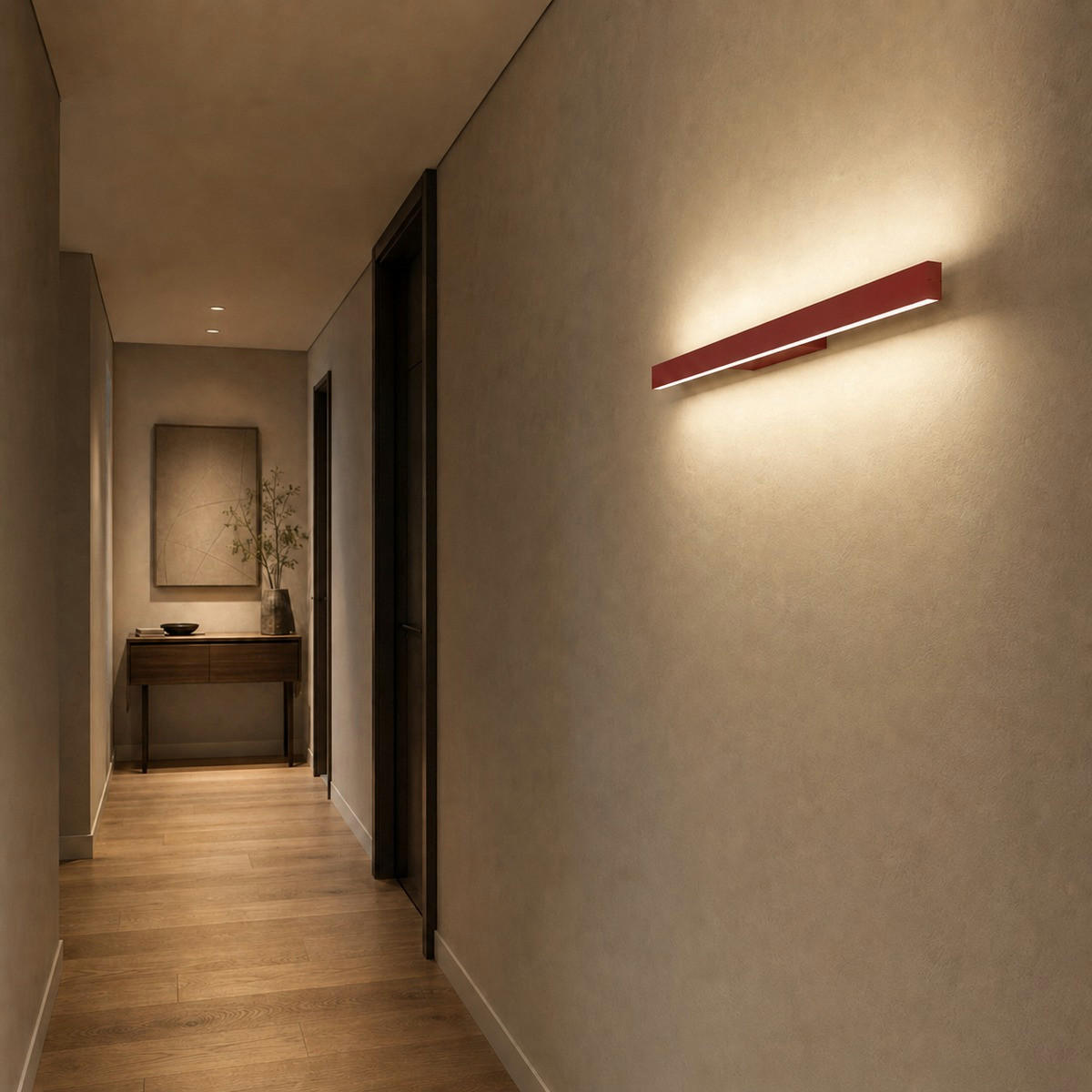 Lumicom Led-Wandleuchte Rot 90x3.1x7 cm