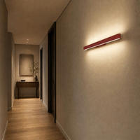 LED-WANDLEUCHTE Rift L - Rot, Metall (90/3.1/7cm) - Lumicom