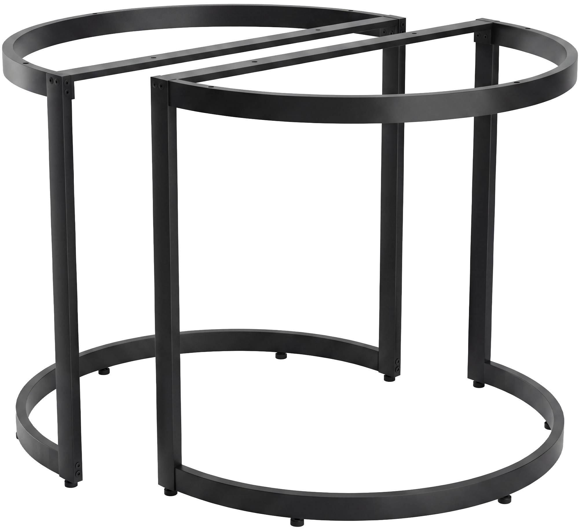 TISCHBEIN 2 Metall Schwarz - Schwarz, Metall (80/72/40cm) - CLP
