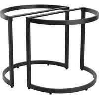 TISCHBEIN 2 Metall Schwarz - Schwarz, Metall (80/72/40cm) - CLP