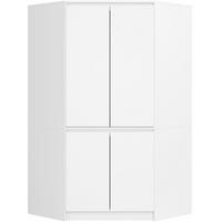 KLEIDERSCHRANK Weiß 180/100/50 - Weiß, Holzwerkstoff (100/180/50cm) - RAUMHIRSCH FURNITURE