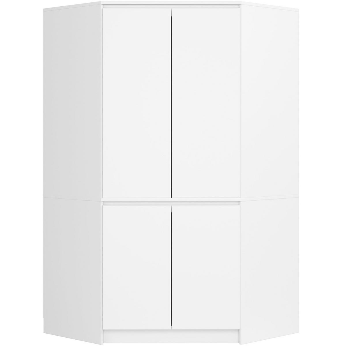 KLEIDERSCHRANK Weiß 180/100/50 - Weiß, Holzwerkstoff (100/180/50cm) - RAUMHIRSCH FURNITURE