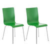 BESUCHERSTUHL Apeldoorn - 2er Set grün - Grün, Holz (43/87/47cm) - TPFLiving