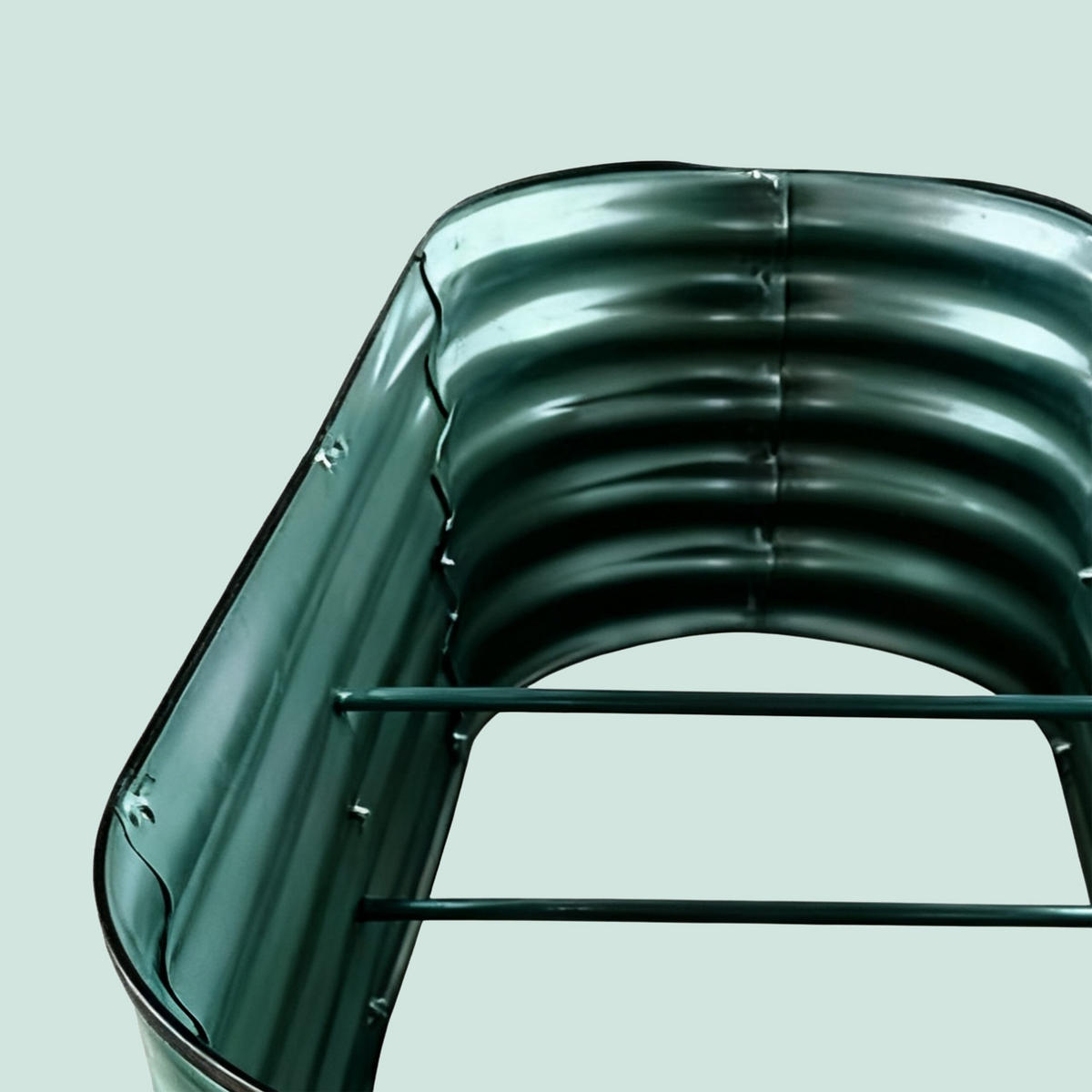 HOCHBEET - Grün, Metall (150/45/60cm) - Relaxdays