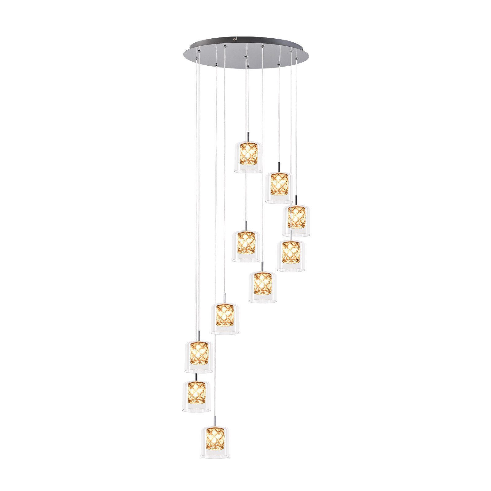 HÄNGELEUCHTE Zirem 44/44/250 cm - Transparent, Metall (250/44/44cm) - ZMH