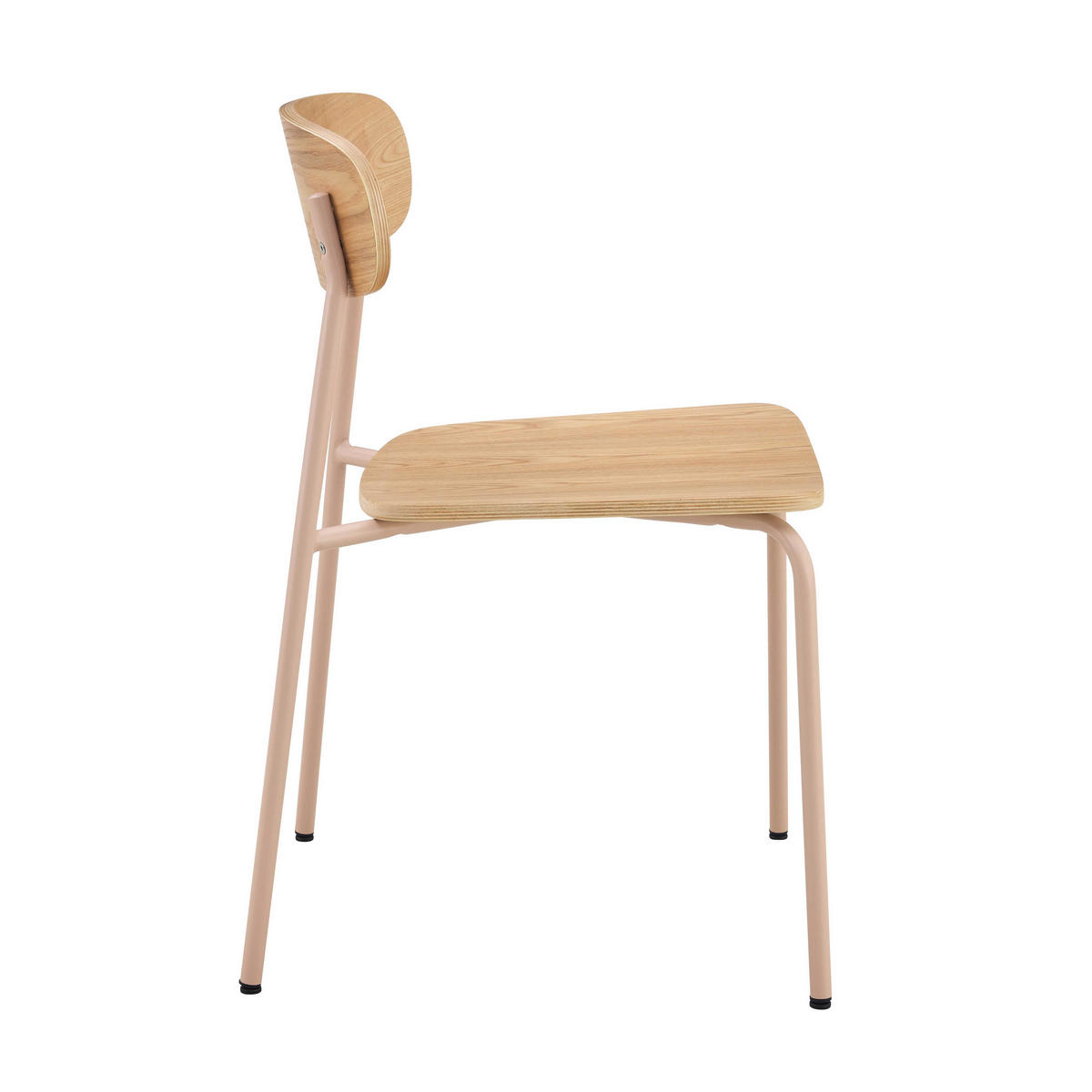 STUHL 2-tlg., Rosa - Pink, Holz/Metall (52/78/46cm) - Oviala