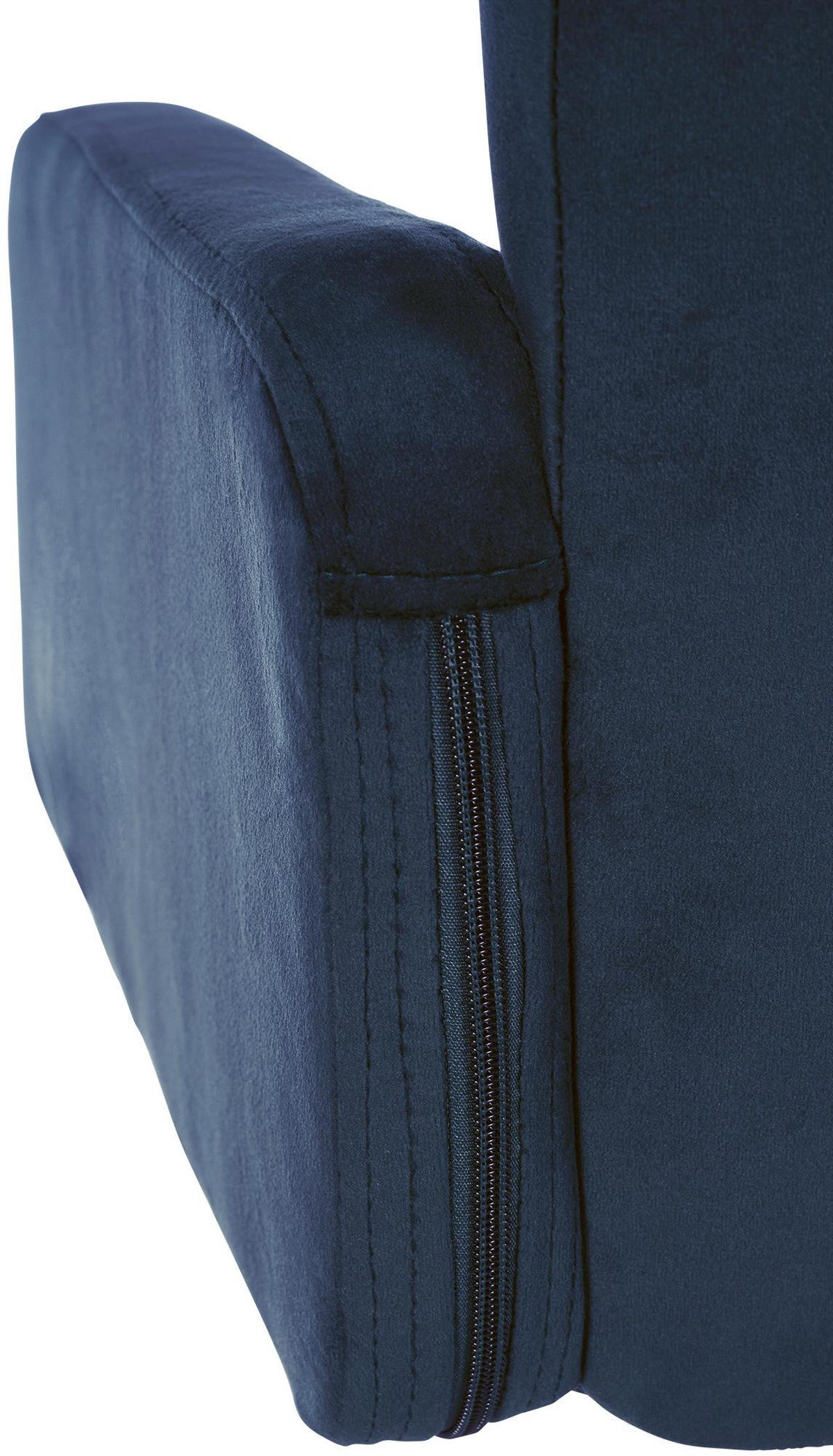 BARHOCKER Samt blau - Blau/Weiß, Textil/Metall (60/93/56cm) - CLP