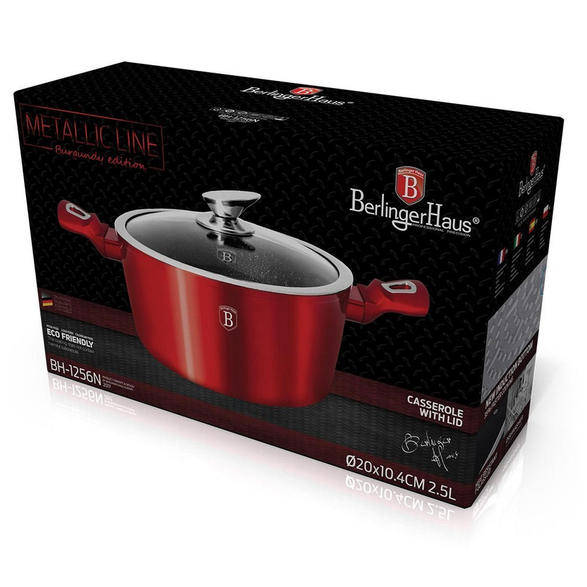 TOPF Rot 20/20/10 cm BH1256 - Rot, Metall (20cm) - Berlinger Haus