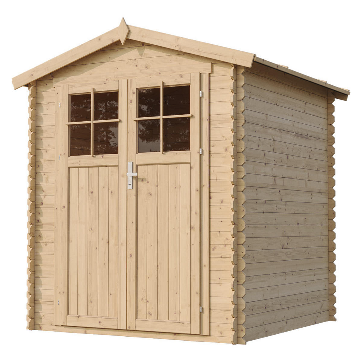 GARTENHAUS aus Holz - B196xL186xH218 cm/ 2,82 m2 - M320F+M320G - Beige, Holz (180/224/186cm) - Timbela