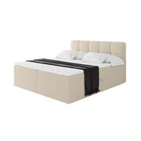 BOXBETT mit Matratze H3 - FAMA - 120x200 cm Dunkelbeige Quelle - Creme, Holzwerkstoff (120/200cm) - ALTDECOR
