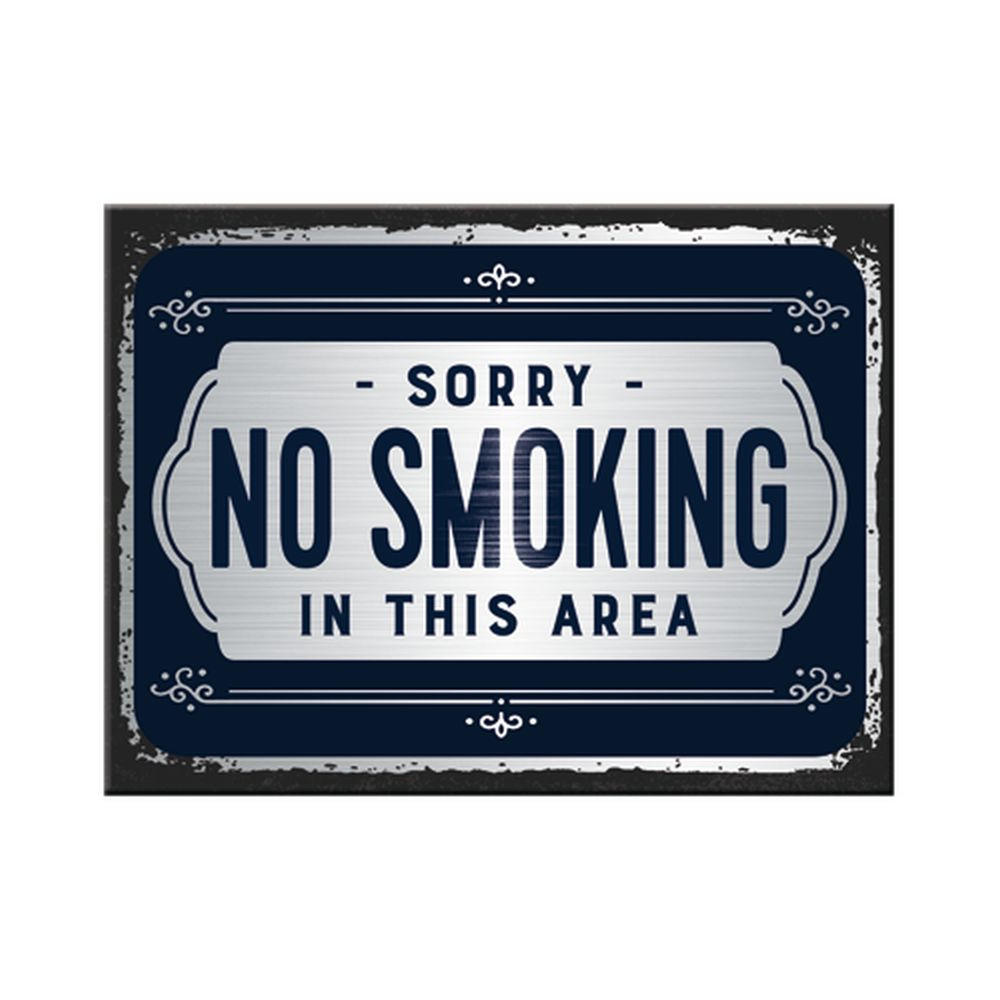MAGNET 6/8 cm Achtung Sorry, No Smoking - Multicolor, Metall (8/6/0.1cm) - Nostalgic-Art