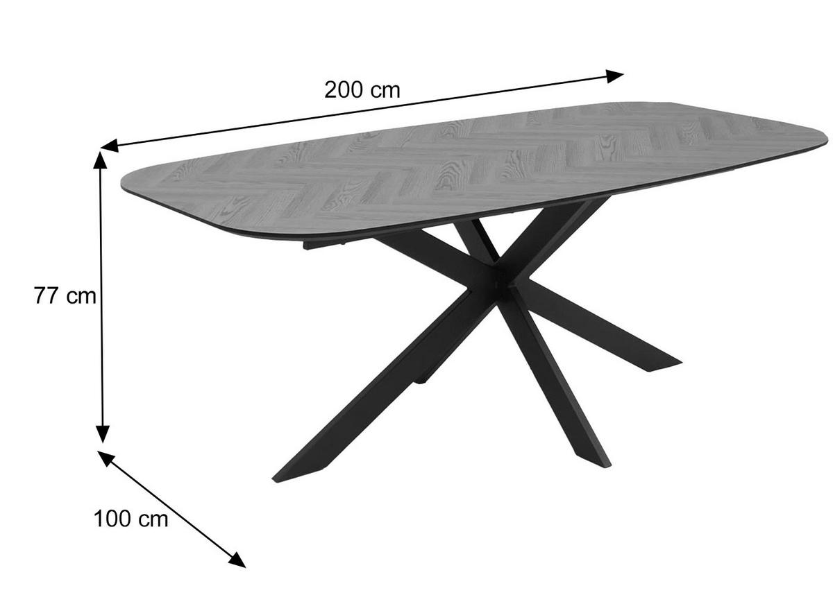 ESSZIMMERTISCH oval Grau - Grau, Holzwerkstoff (100/200/77cm) - MCW