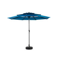 SONNENSCHIRM Doppel Rechteck blau - Blau, Metall (294/294cm) - ComfortXL