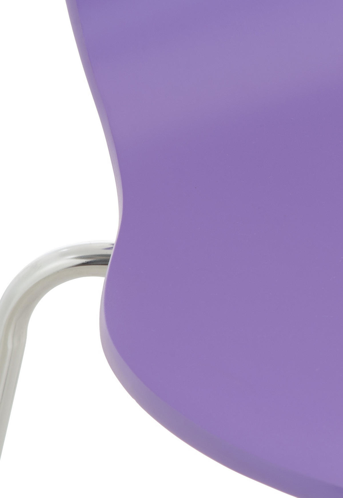 BESUCHERSTUHL 8er Set Holz lila - Lila, Holz/Metall (43/86/45cm) - CLP