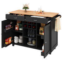 KÜCHENINSEL mit Stauraum 102 x 45 x 92 cm Schwarz - Schwarz, Metall (45/92/102cm) - Beauniv