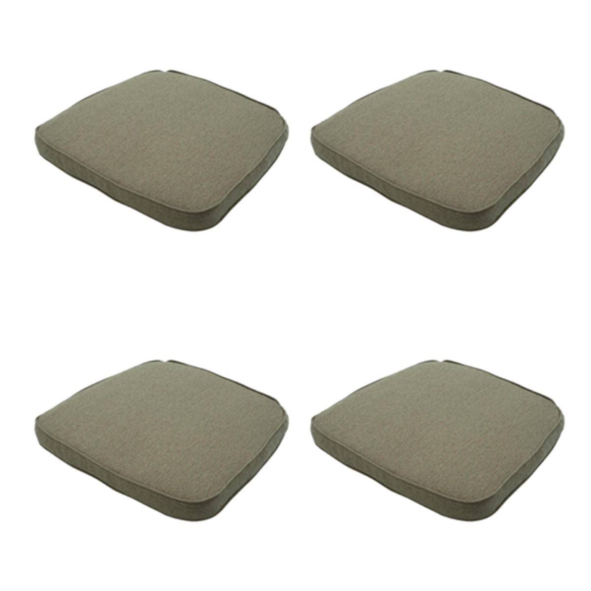 SITZKISSEN Canvas 48/48 cm 4er-Set - Taupe, Textil (48/7/48cm) - Madison