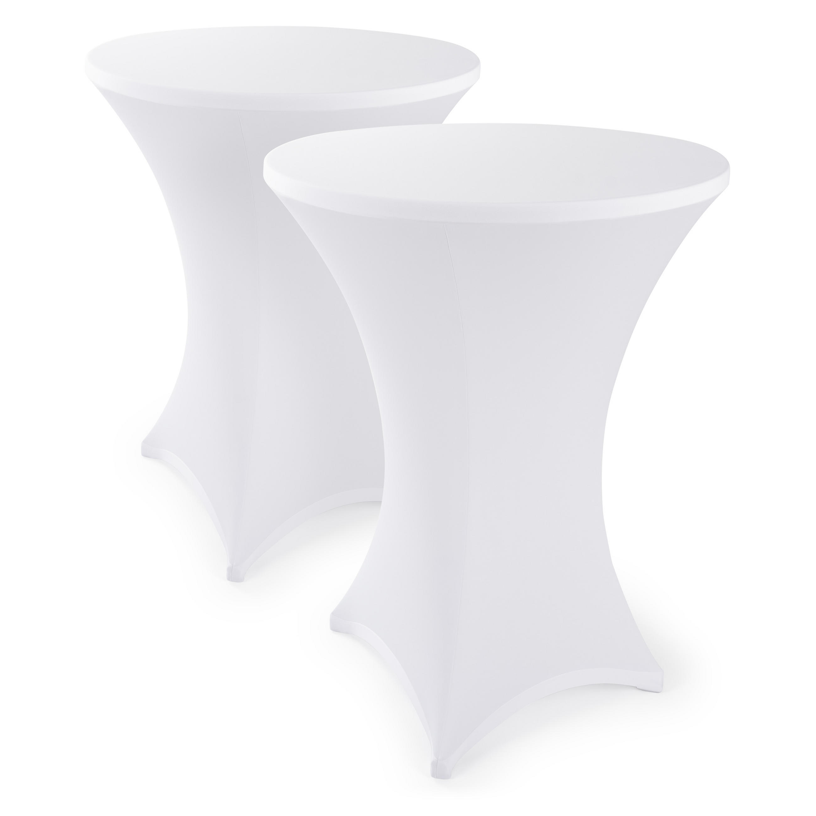 TISCHHUSSEN für Stehtische 70/75 cm, 2er Set, Weiß - Weiß, Textil (70/75cm) - Blumtal