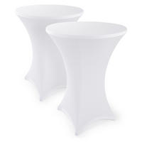 TISCHHUSSEN für Stehtische 60/65 cm, 2er Set, Weiß - Weiß, Textil (60/65cm) - Blumtal