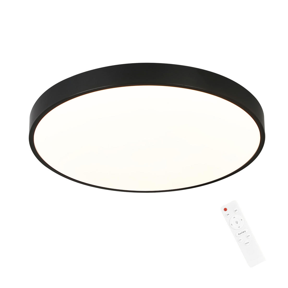 LED-DECKENLEUCHTE Silvia 37/37/3 cm - Schwarz, Kunststoff (37/37/3cm) - Nettlife