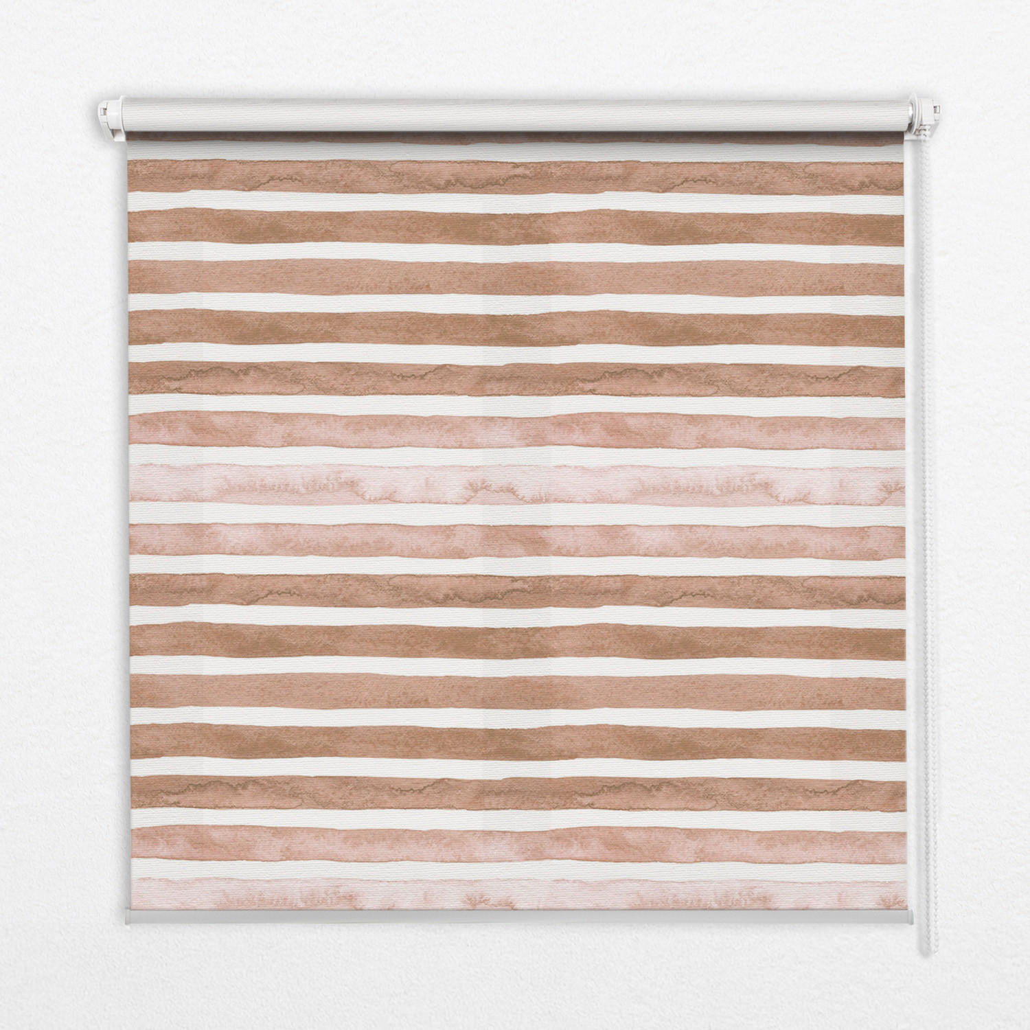 VERDUNKELUNGSROLLO 150x140 cm Braun bemalte Streifen - Braun, Textil (150/140cm) - TULUP