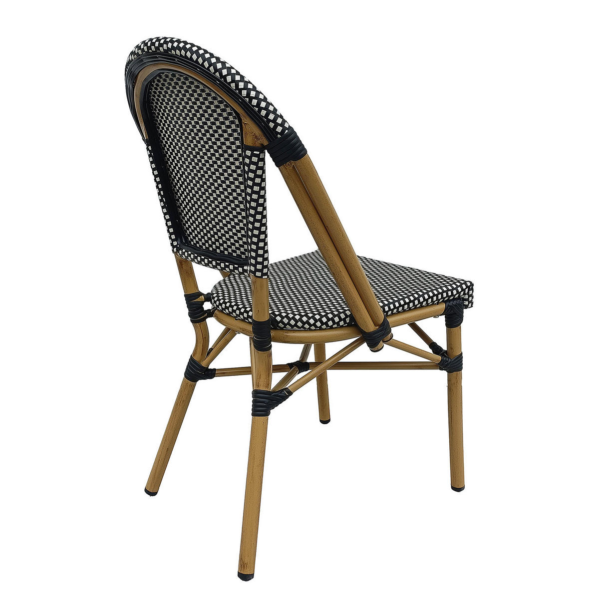 GARTENSITZGRUPPE - Textilene / Marmor - Schwarz / Weiß - 3-teilig - Schwarz/Weiß, Naturmaterialen/Textil - home24