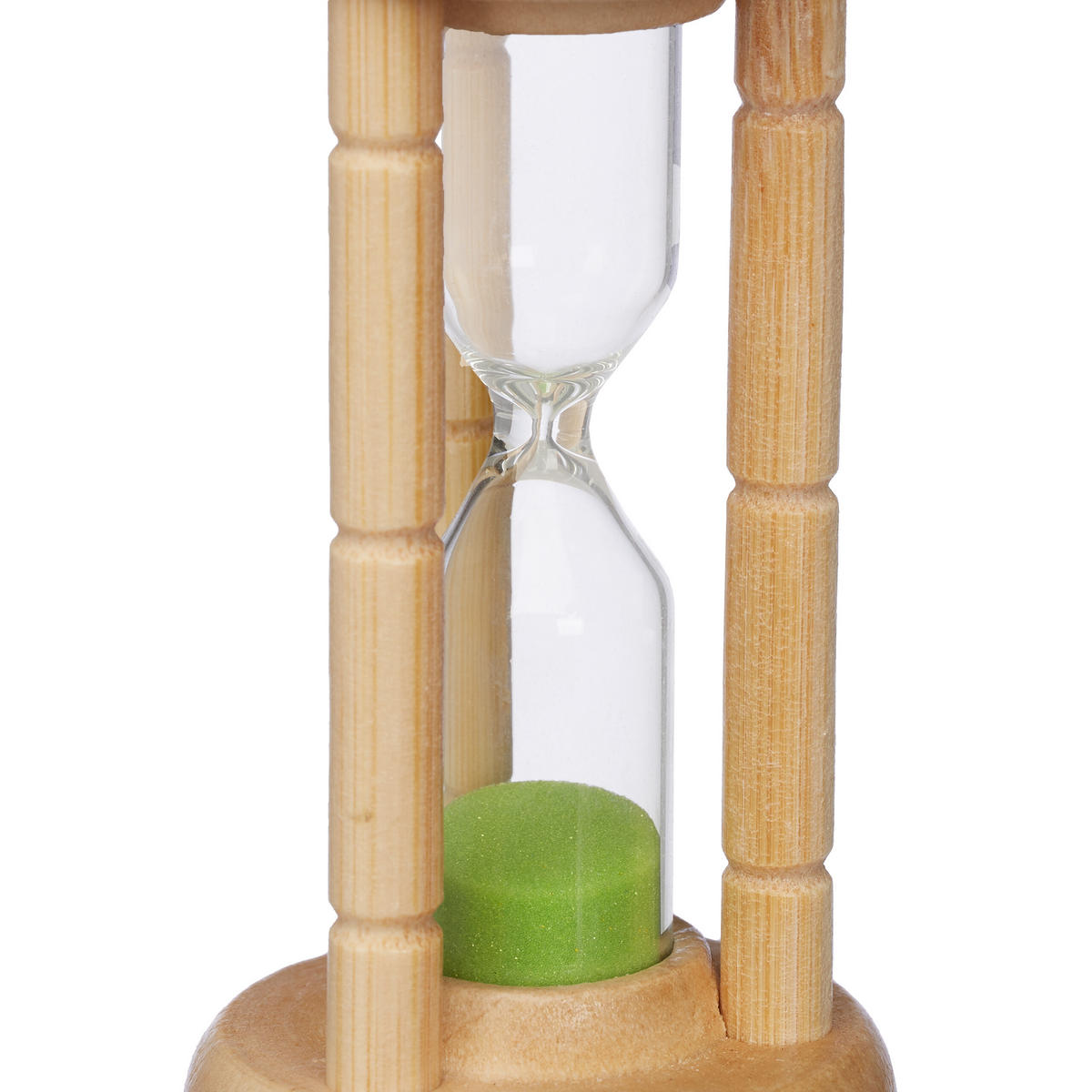 4XPRESÝPACIE hodiny - svetlohnedá, drevo/sklo (4/10/4cm) - Relaxdays