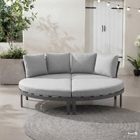 DAYBED - Aluminium / Webstoff - Grau - Grau, Textil/Metall (194/80/200cm) - home24