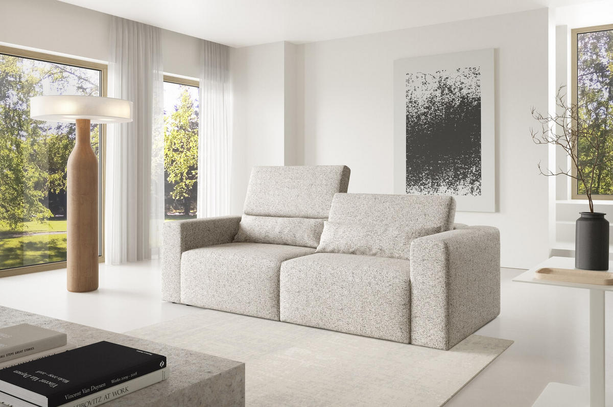 SOFA Modular Premium Grau - Hellgrau/Schwarz, Holz/Holzwerkstoff (225/97/103cm) - Furnisell