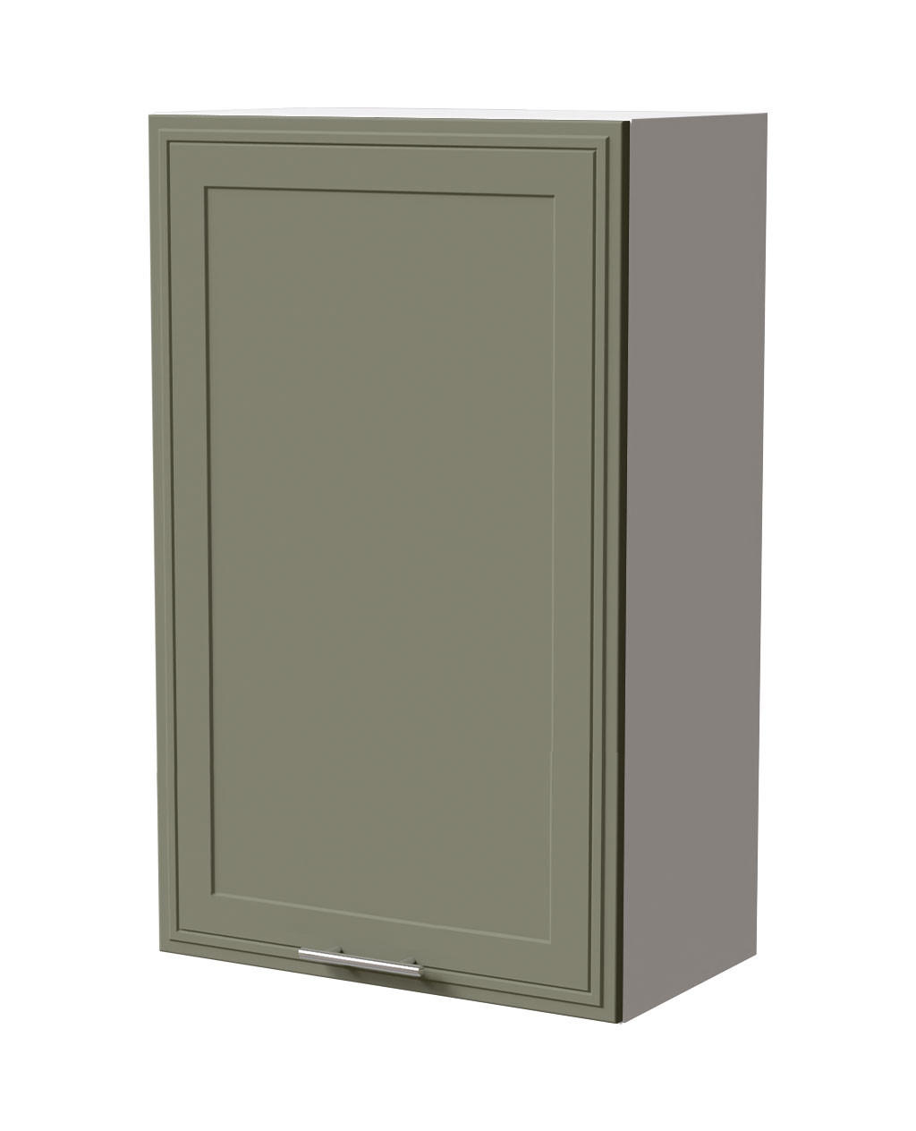 HÄNGESCHRANK Salo W4/60/1 Weiß / Reed Green Matt 60 / 32,5 / 96cm - Weiß/Grün, Holz/Holzwerkstoff (60/96/32.5cm) - Feldmann-Wohnen