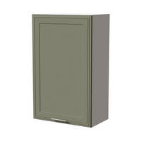 HÄNGESCHRANK Salo W4/60/1 Weiß / Reed Green Matt 60 / 32,5 / 96cm - Weiß/Grün, Holz/Holzwerkstoff (60/96/32.5cm) - Feldmann-Wohnen